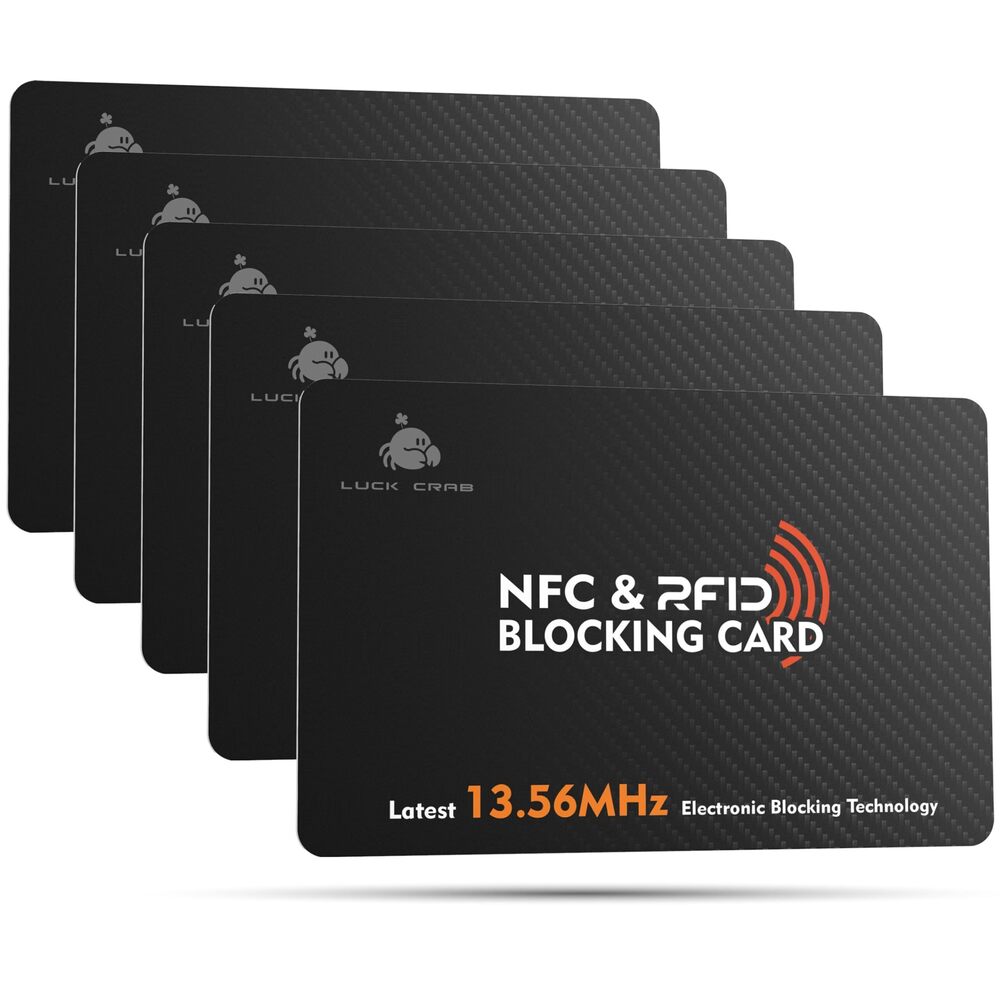 3605 RFID Blocking Cards 5 Pack – Slim SafeCard NFC Wallet Protector